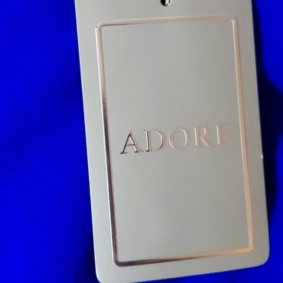 Adore Sleeveless Blue round neckline ruffle hemline Size Medium new with tag - Picture 8 of 15